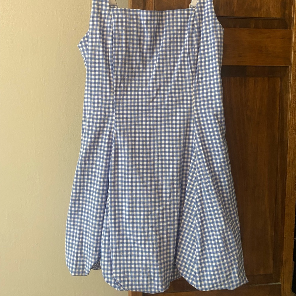 Abercrombie & Fitch Mila Bubble Hem Gingham Mini Dress
